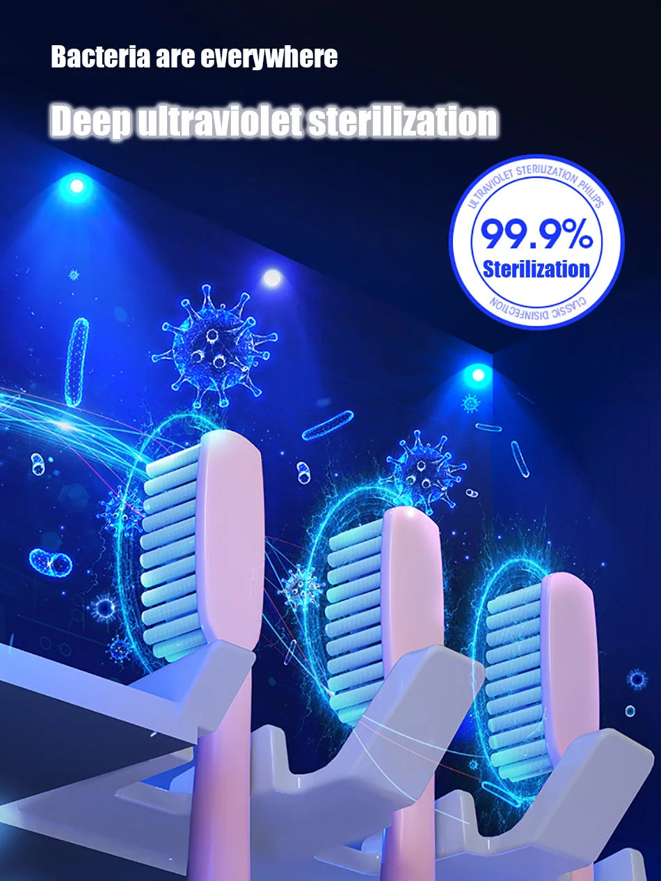 Automatic Solar Energy UV Toothbrush Holder Wall Toothbrush Sterilizer Toothpaste Dispenser Squeezers Bathroom Accessories