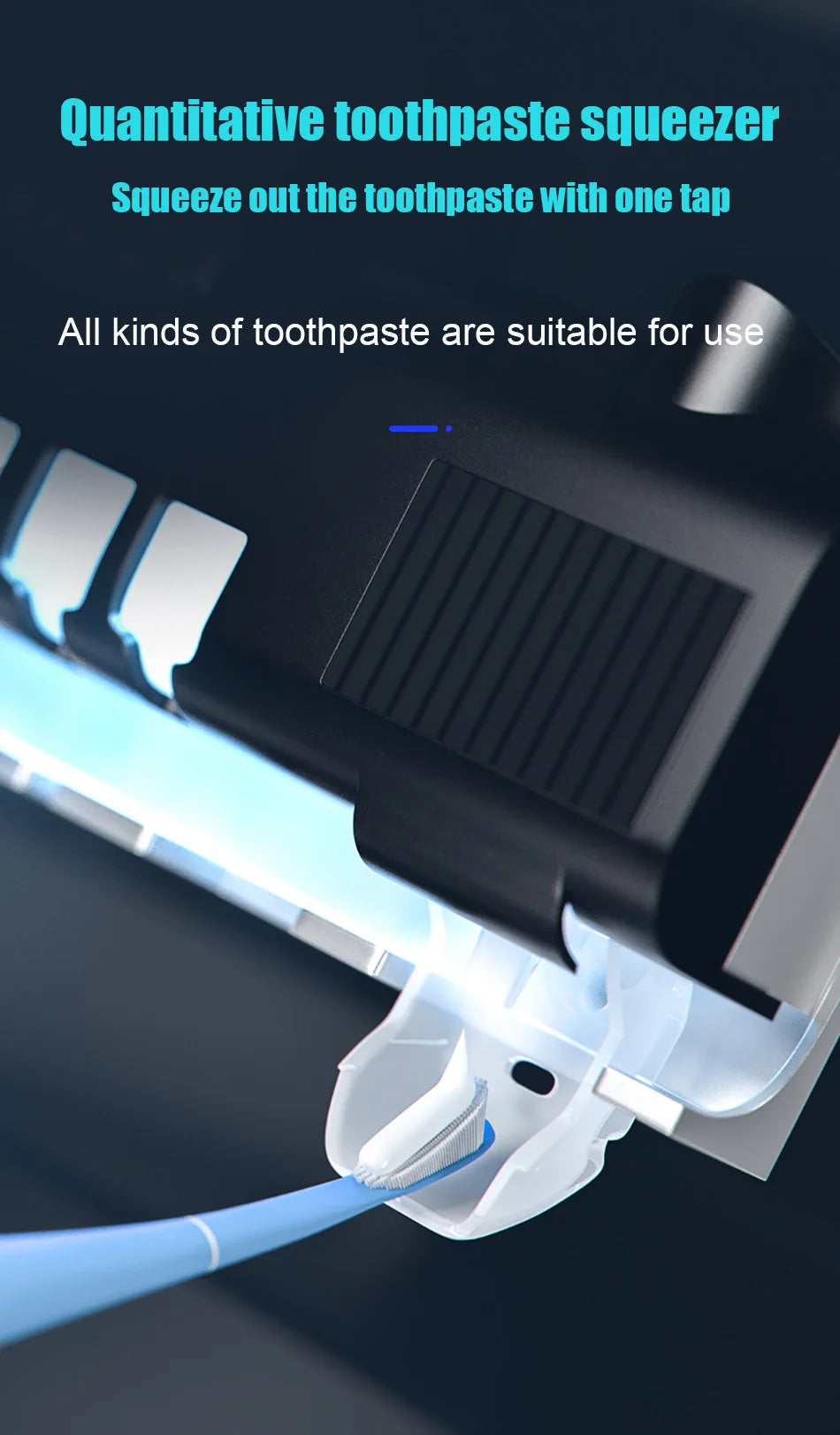 Automatic Solar Energy UV Toothbrush Holder Wall Toothbrush Sterilizer Toothpaste Dispenser Squeezers Bathroom Accessories